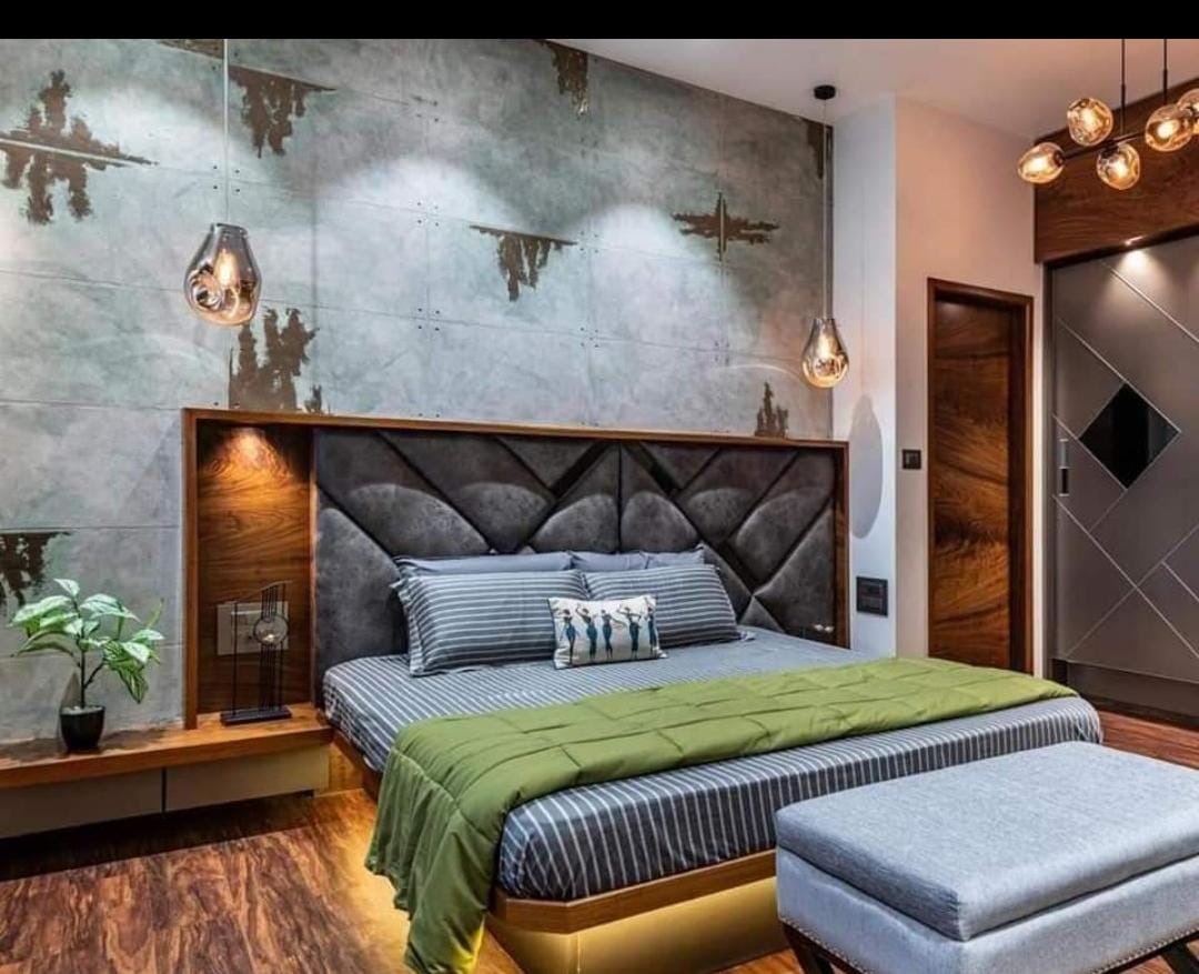 Industrial Chic Bedroom — Bedroom interior in Indore
